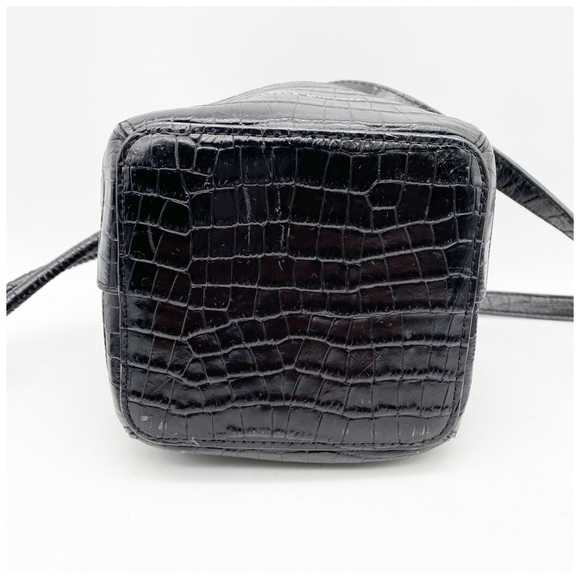 Rebecca Minkoff Embossed‎ Leather Mini Kate Bucket Bag in Black - Picture 9 of 15